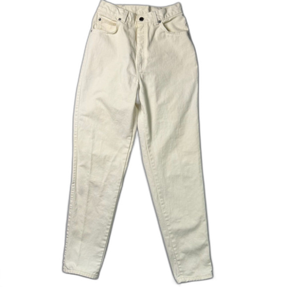 vintage White Tab 900 Series Levi's High Waist Tapered Leg Off White/Cream Sz 11 - Picture 2 of 16